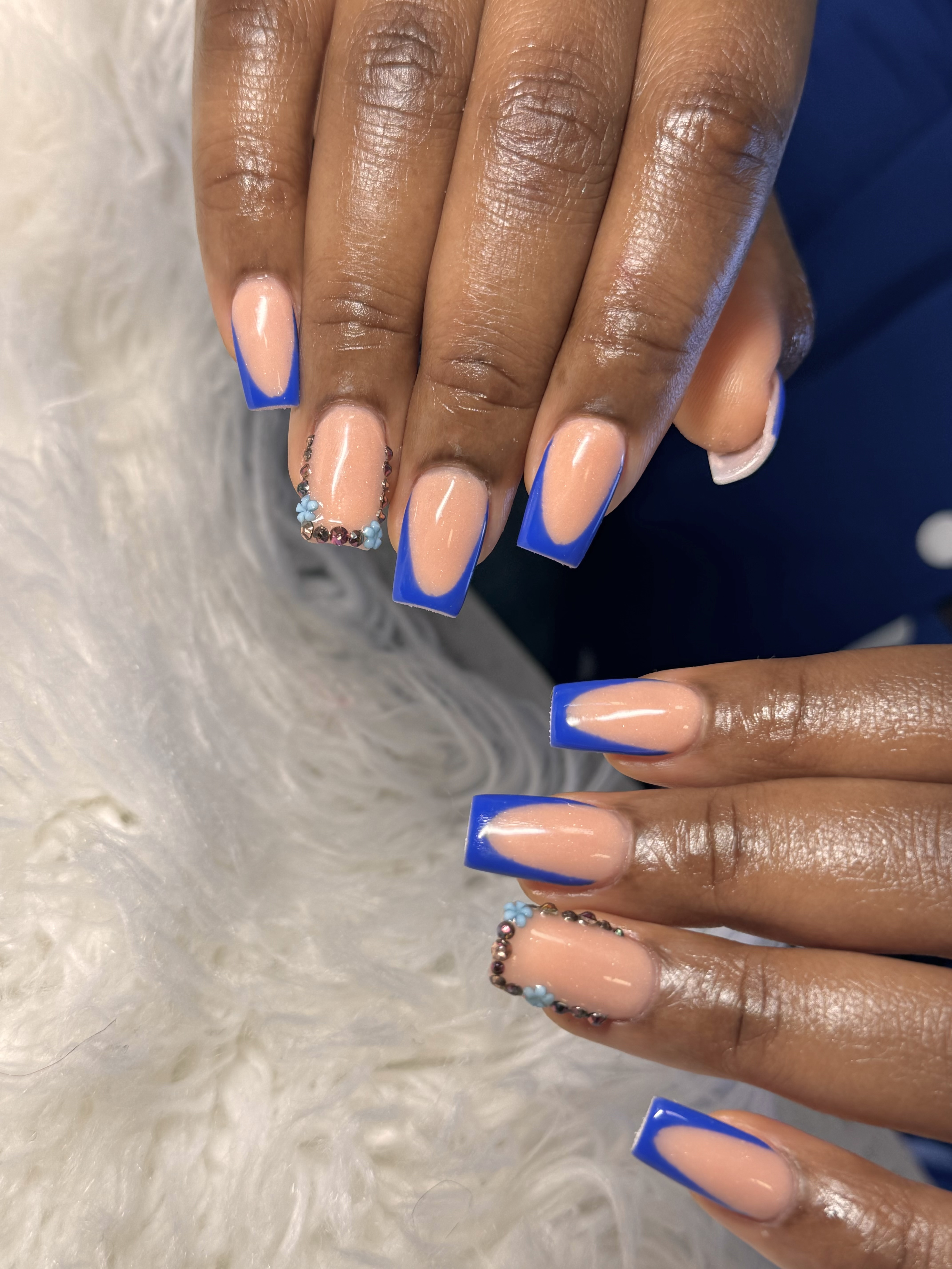 M Acrylic +french + gems