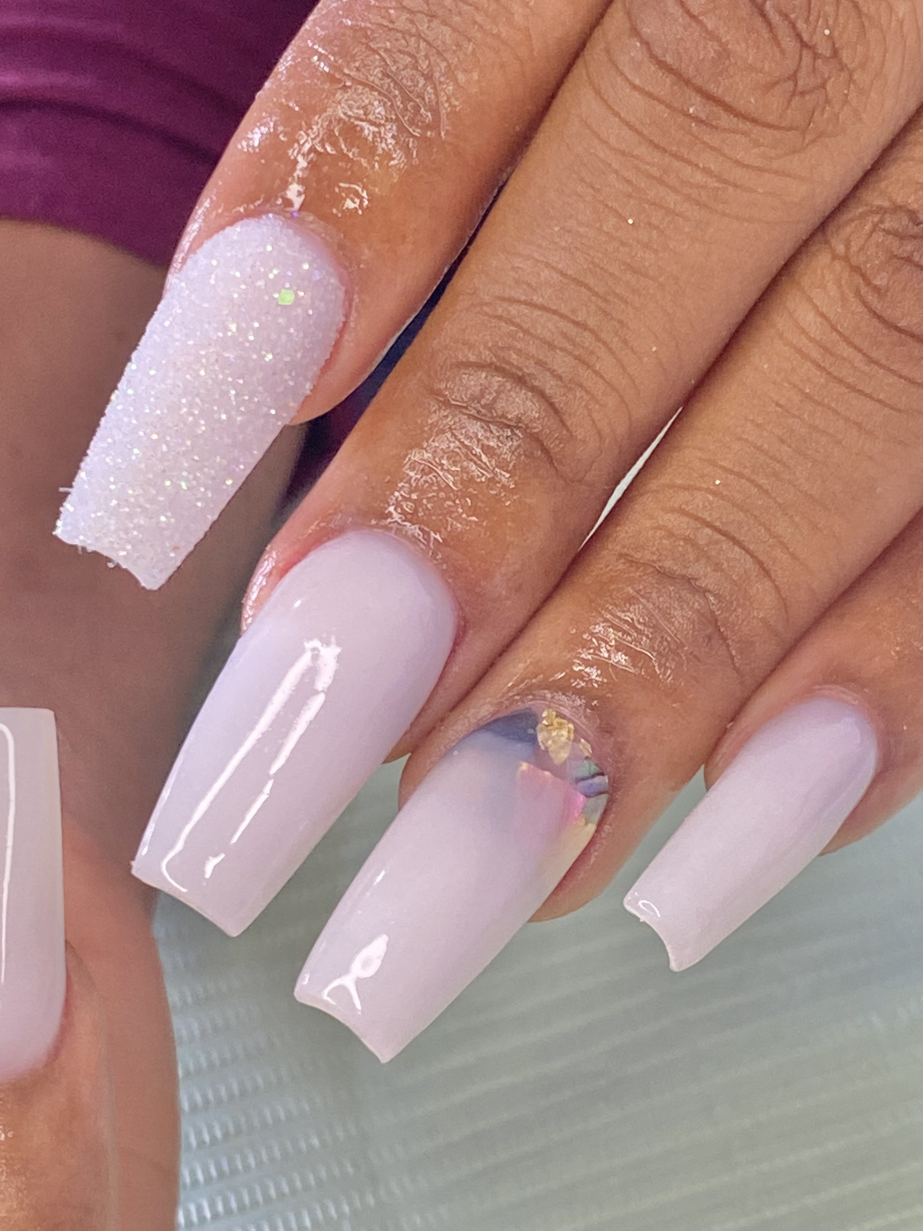 M-L White Acrylic + pixie + design
